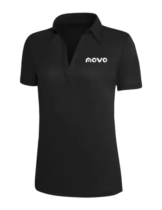 Black Silk Touch Womens Performance Polo w/Novo Logistics Logo