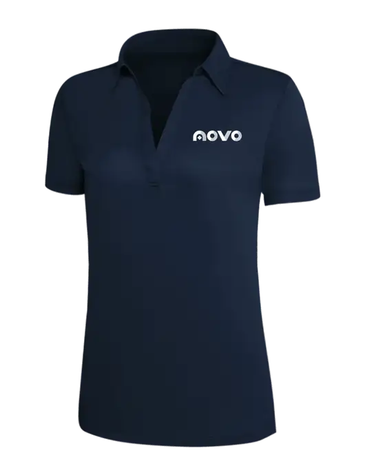 Navy Silk Touch Womens Performance Polo w/Novo Logistics Logo