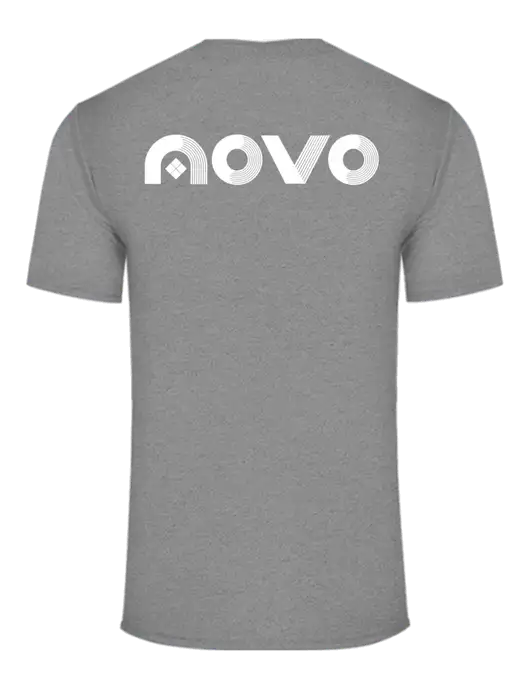 Core Blend Medium Grey Heather T-Shirt w/Novo Logistics Logo, Novo Icon