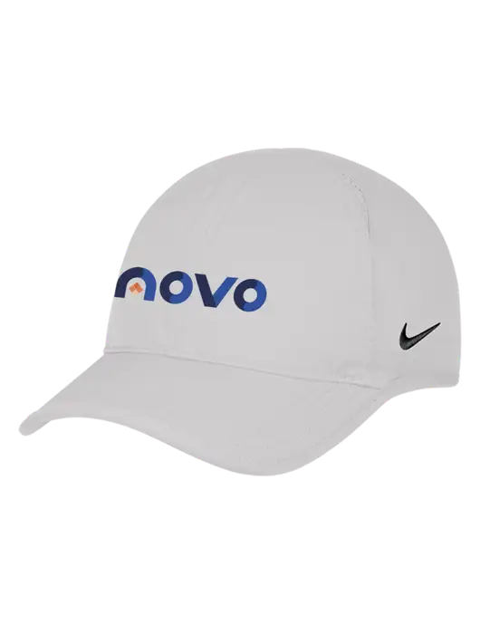 Nike White Featherlight Cap w/Novo Logistics Logo