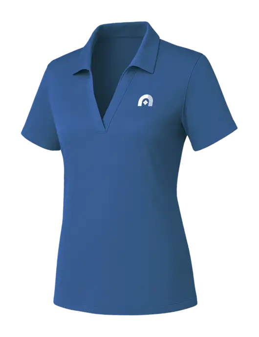 Womens Slate Blue PosiCharge RacerMesh Polo w/Novo Icon