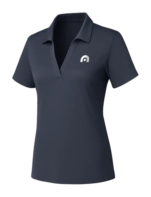 Womens Dark Grey PosiCharge RacerMesh Polo w/Novo Icon
