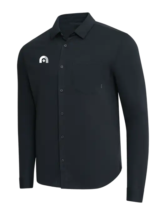 OGIO Black Extend Long Sleeve Button Up Shirt w/Novo Icon