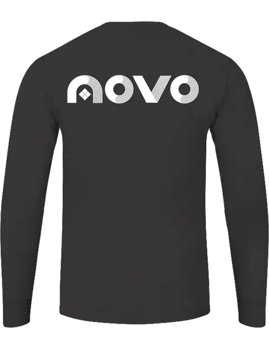 Core Blend Charcoal Grey Long Sleeve Tee w/Novo Logistics Logo, Novo Icon
