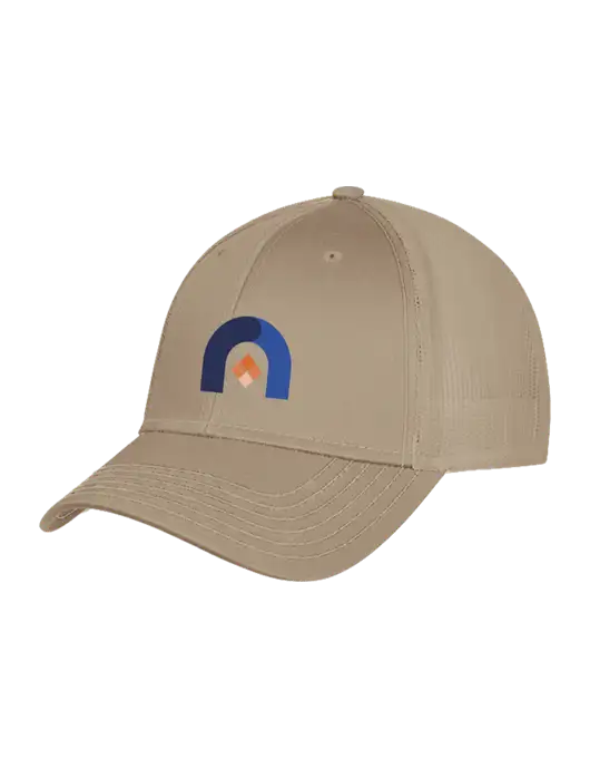 Khaki Mesh Trucker Cap Snap Back w/Novo Icon