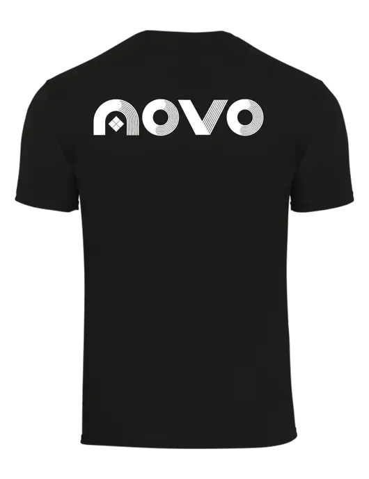 Black Heavyweight 6.1 oz T-Shirt w/Novo Logistics Logo, Novo Icon
