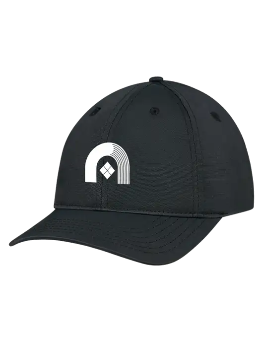 Black Nylon Twill Performance Cap w/Novo Icon