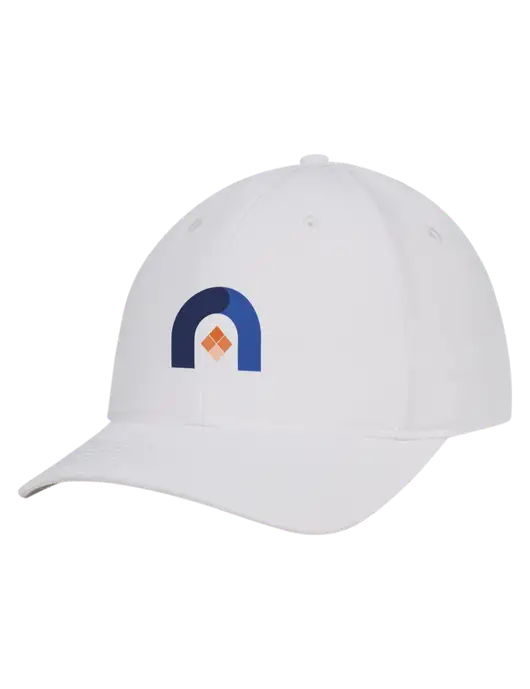 White Nylon Twill Performance Cap w/Novo Icon