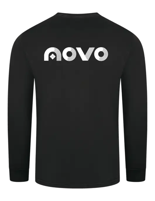 Carhartt Black Workwear Pocket Long Sleeve T-Shirt w/Novo Logistics Logo, Novo Icon