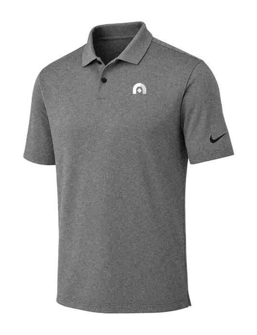 Nike Dark Grey Heather Dri-FIT Vapor Polo w/Novo Icon