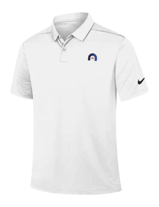 Nike White Dry Essential Solid Polo w/Novo Icon