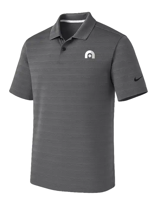 Nike Dark Medium Grey Dri-FIT Vapor Jacquard Polo w/Novo Icon