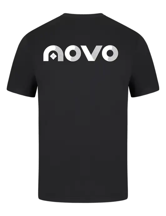 Comfort Colors 6.1 oz Black Heavyweight Ring Spun T-Shirt w/Novo Logistics Logo, Novo Icon