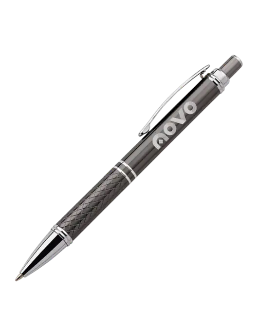 Dark Grey Stellar Scribe Pen - Black Ink w/Novo Logistics Logo