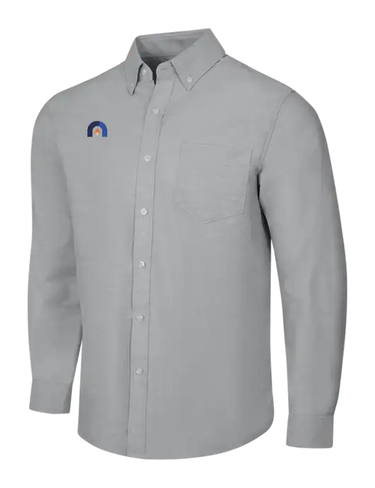 Light Grey SuperPro Oxford Shirt w/Novo Icon