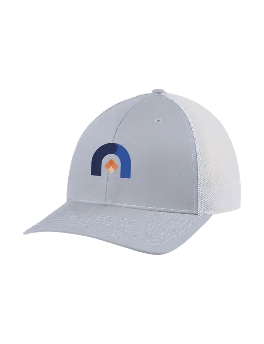 Richardson Adjustable Snapback Original 112 Trucker Cap Light Heather Grey w/White Mesh w/Novo Icon