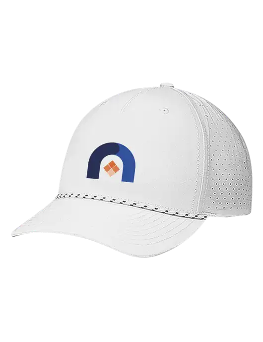 Richardson Laser Perf Performance White/White-Black Rope Cap w/Novo Icon