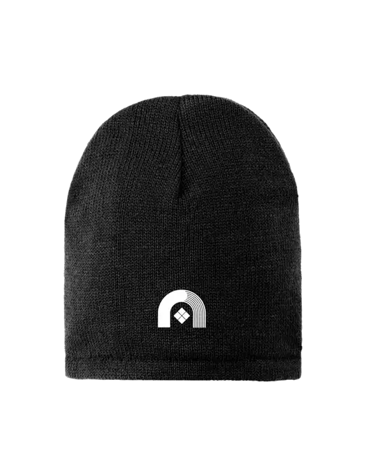 Black Fleece-Lined Beanie Cap w/Novo Icon