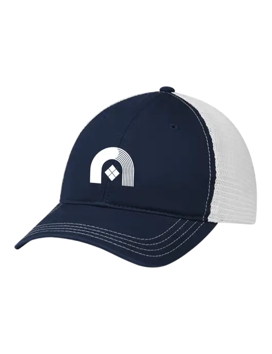 Richardson 111 Garment Washed Trucker Cap Navy w/White Mesh w/Novo Icon