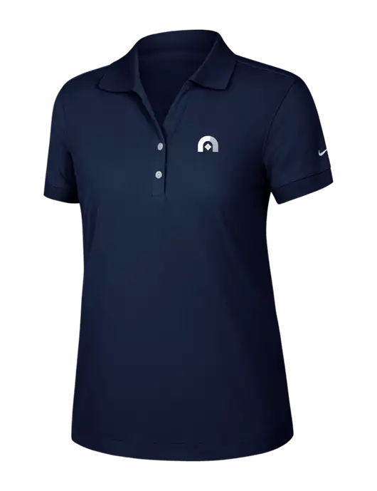 Nike Womens Dri-FIT Classic Dark Navy Polo w/Novo Icon