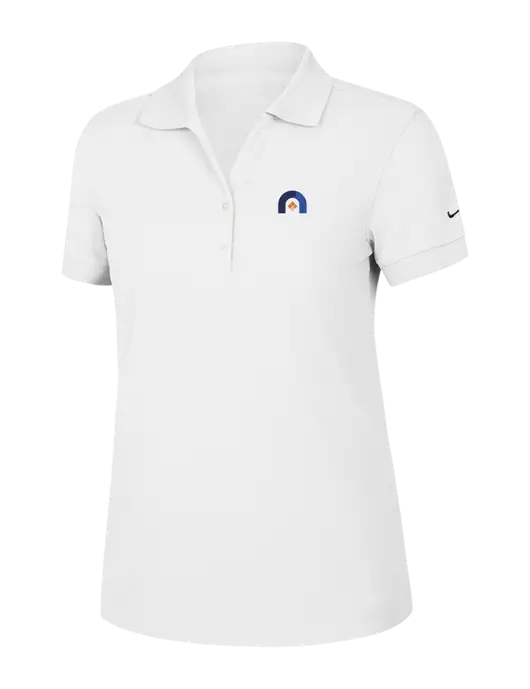 Nike Womens Dri-FIT Classic White Polo w/Novo Icon