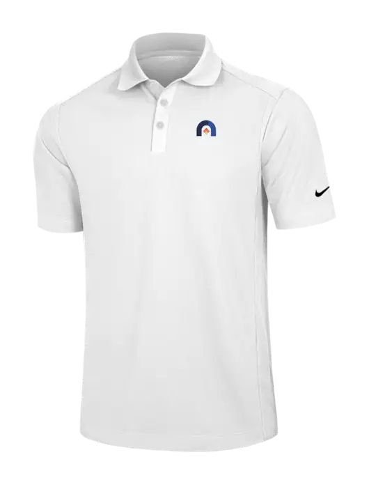 Nike White Dri-FIT Classic Polo w/Novo Icon
