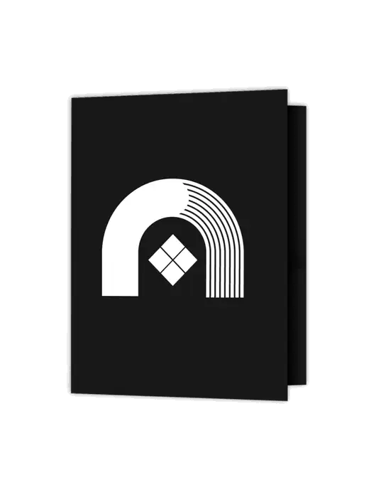 Black Presentation Folder with Dual Pockets w/Novo Icon
