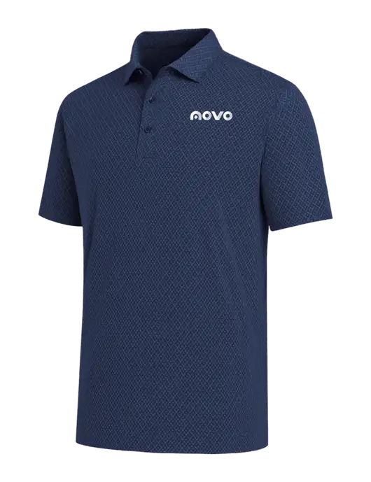 Callaway All-Over Stitched Dark Navy Chev Polo  w/Novo Logistics Logo