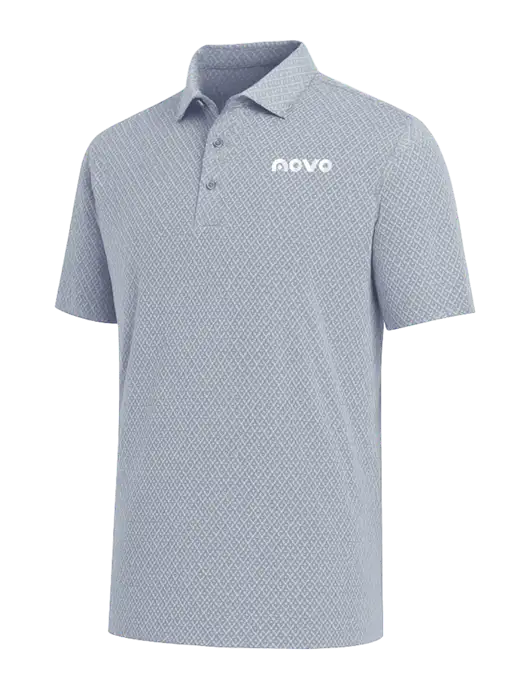 Callaway All-Over Stitched Medium Grey Chev Polo  w/Novo Logistics Logo