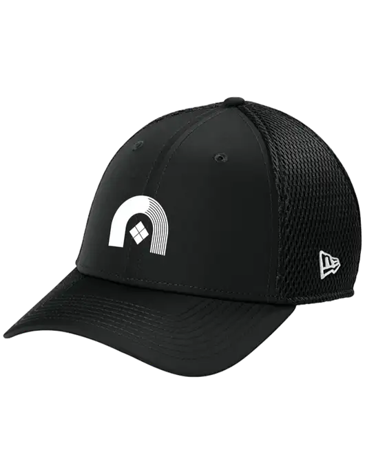 New Era 39THIRTY Performance Stretch Black Mesh Cap w/Novo Icon