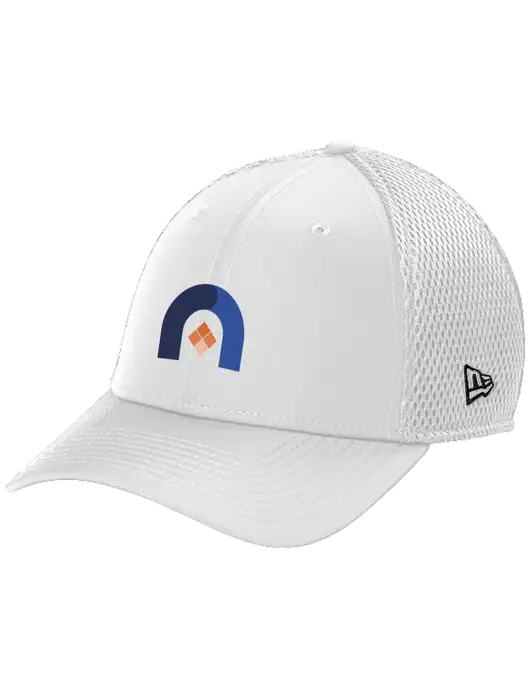 New Era 39THIRTY Performance Stretch White Mesh Cap w/Novo Icon