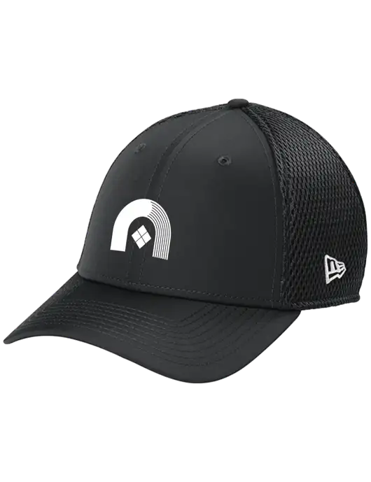 New Era 39THIRTY Performance Stretch Charcoal Grey Mesh Cap w/Novo Icon