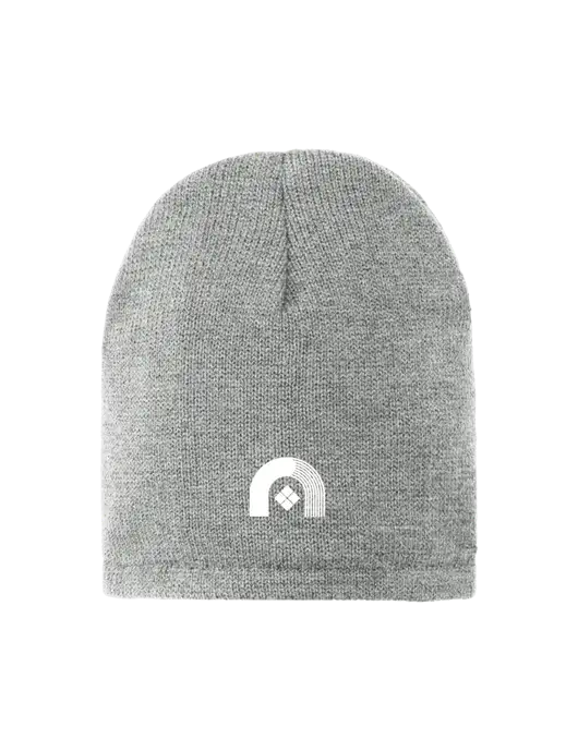 Dark Medium Grey Fleece-Lined Beanie Cap w/Novo Icon