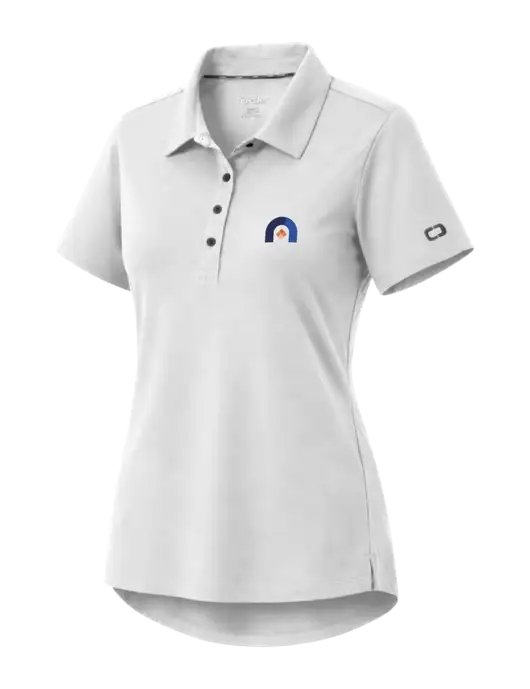 OGIO Womens Envision White Polo w/Novo Icon