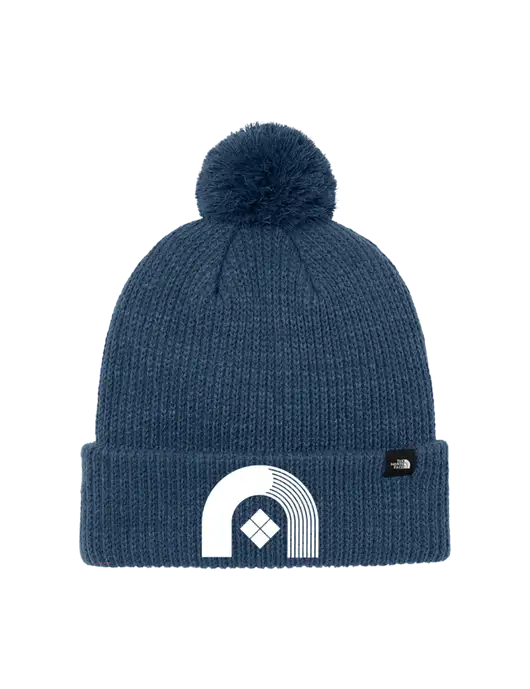 The North Face Light Navy Pom Beanie w/Novo Icon
