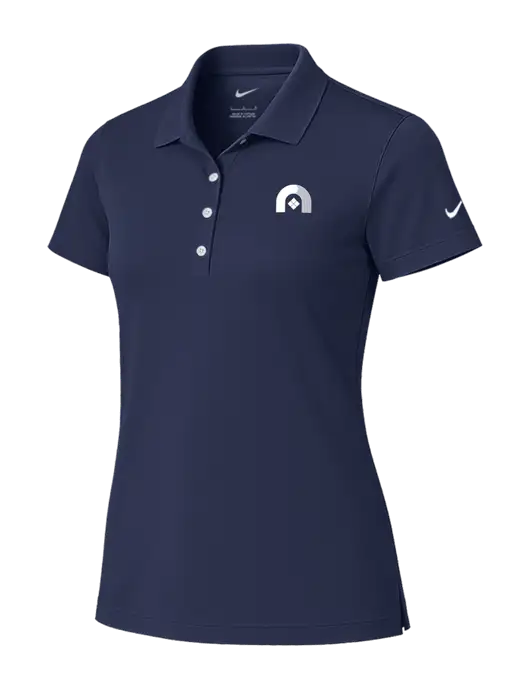 Nike Womens Dark Navy Tech Basic Dri-FIT Polo
 w/Novo Icon