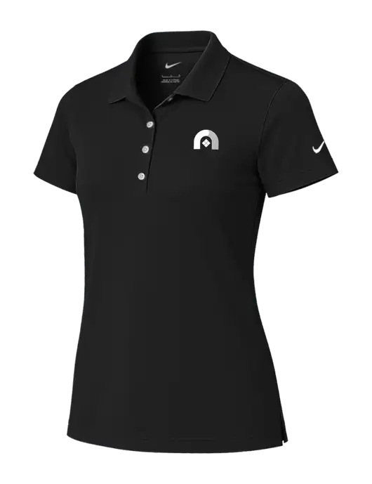 Nike Womens Black Tech Basic Dri-FIT Polo
 w/Novo Icon