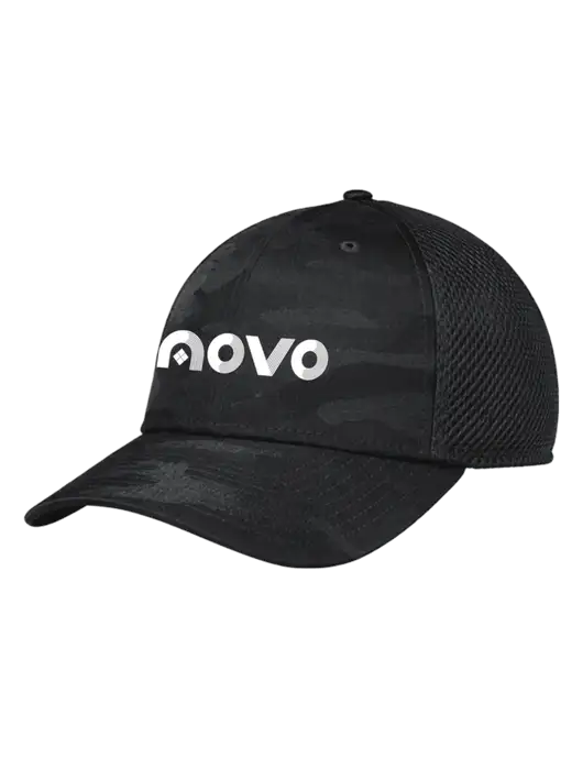 New Era Tonal Dark Grey Camo Stretch Tech Mesh Cap w/Novo Logistics Logo