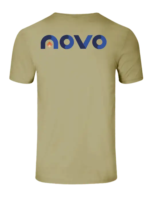 Seriously Soft Tan T-Shirt w/Novo Logistics Logo, Novo Icon