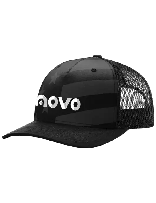 Richardon Five Panel Stars and Stripes Trucker Cap w/Novo Logistics Logo