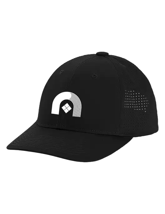 Pro-Cut Structured Snapback with Pinhole Mesh Black Cap w/Novo Icon
