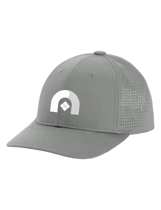 Pro-Cut Structured Snapback with Pinhole Mesh Medium Grey Cap w/Novo Icon